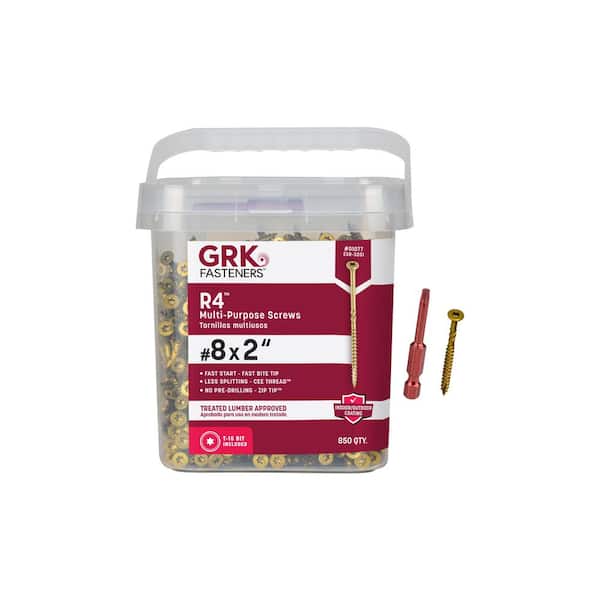 GRK Fasteners #8 x 2 in. Star Drive Bugle Round Head R4 Multipurpose Framing and Decking Screws (850-Pack)