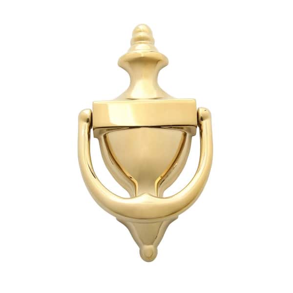 SMALL 4.75 Inch Door Knocker Solid Brass Polished Brass Finish NEW Engravable 