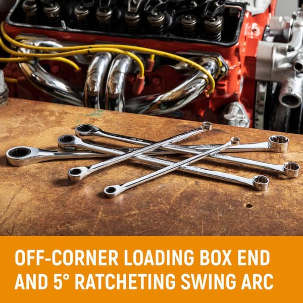 72-Tooth 12-Point Metric XL GearBox Double Box Ratcheting Wrench Set (17-Piece)