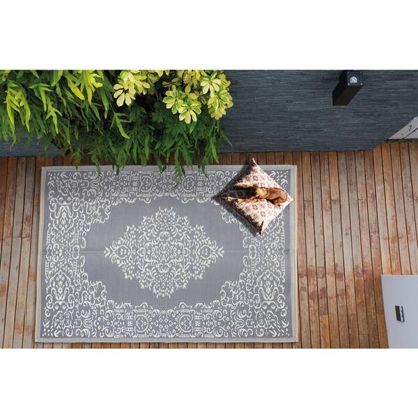 5'X8' Outdoor Rug for Patio, Reversible Plastic Waterproof RV Rugs