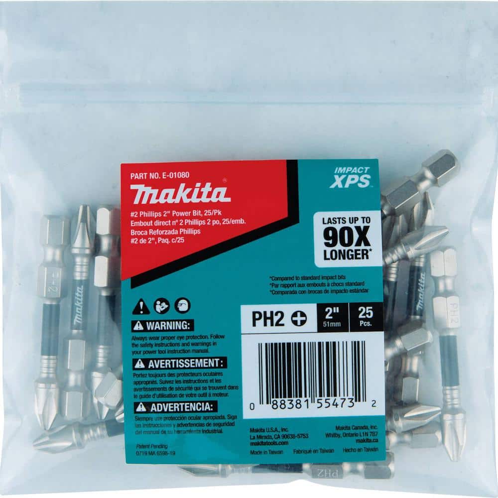 Makita Impact XPS #2 Phillips 2 in. Power Bit Bulk (25-Pack) E