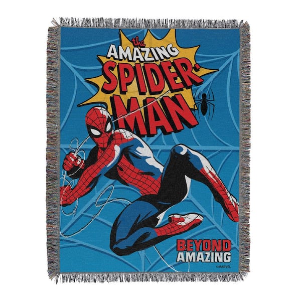 THE NORTHWEST GROUP Spider man Flying Webs Tapestry Throw