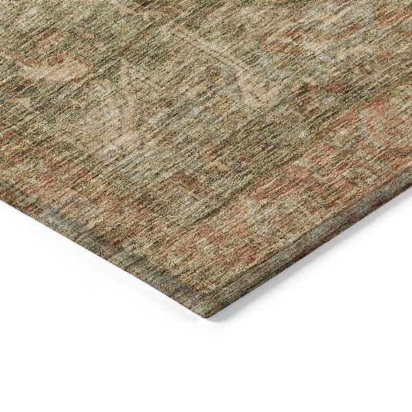 Chantille Machine Washable Indoor/Outdoor Abstract ACN1240 Fern 8 ft. x 8 ft. Area Rug