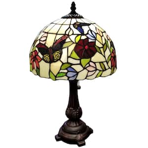 19 in. Tiffany Style Butterflies Table Lamp