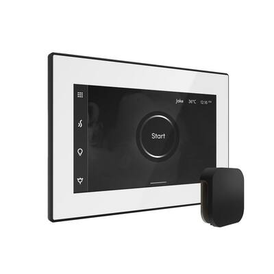 XDream Max Steam Shower Control Package with iSteamX Control and Steamhead in White Matte Black