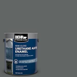 1 gal. #BXC-41 Charcoal Urethane Alkyd Semi-Gloss Enamel Interior/Exterior Paint