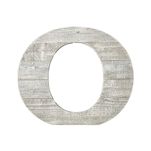 Rustic Large 16 in. Tall White Wash Decorative Monogram Wood Letter (O)