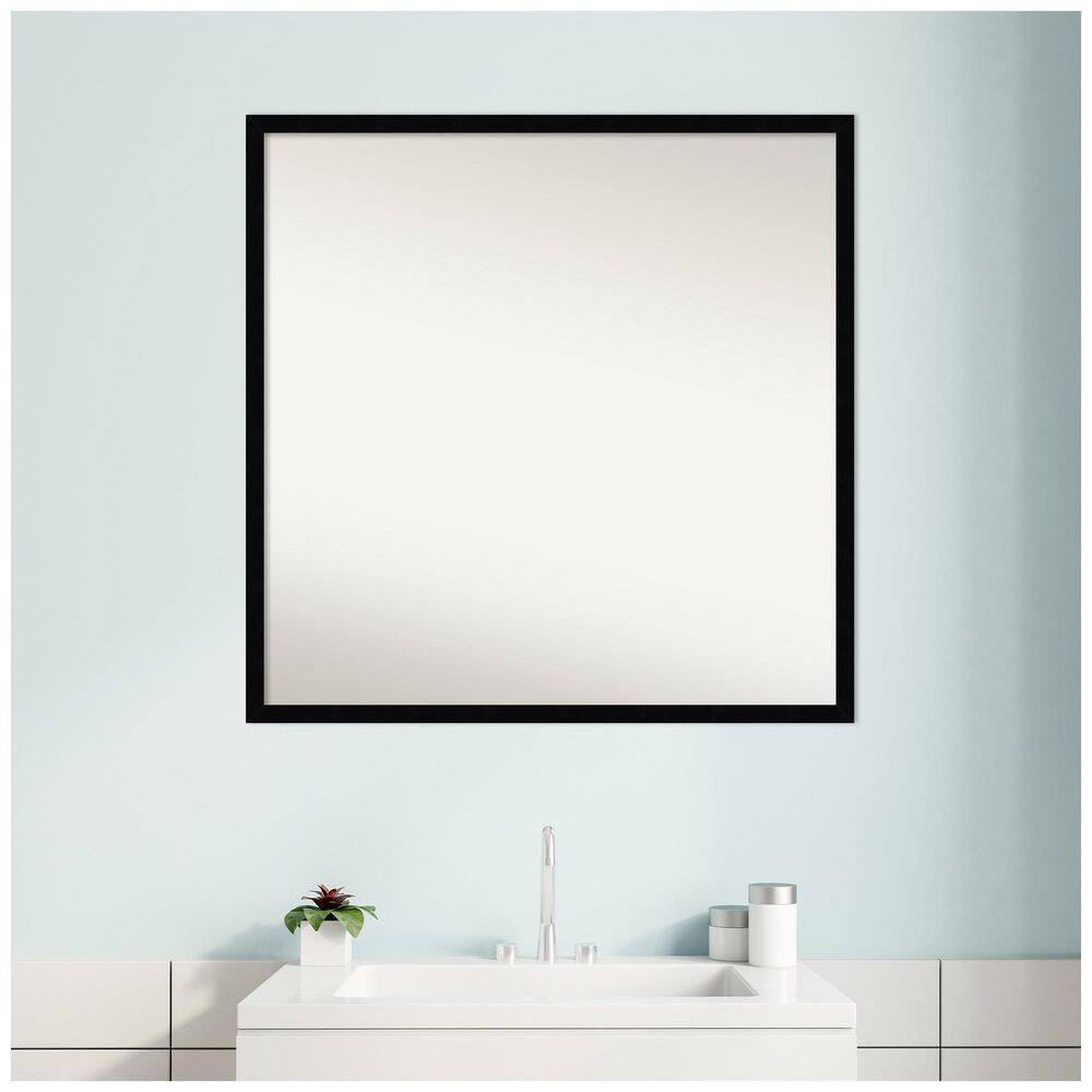 Svelte Noir Black Wood Bathroom Vanity Mirror