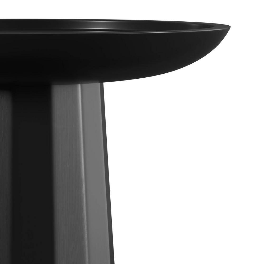 Robbie Solid Mango Wood 16 in. Wide Round Contemporary Rustic Accent Table in Walnut Brown, Fully Assembled - thumbnail 5