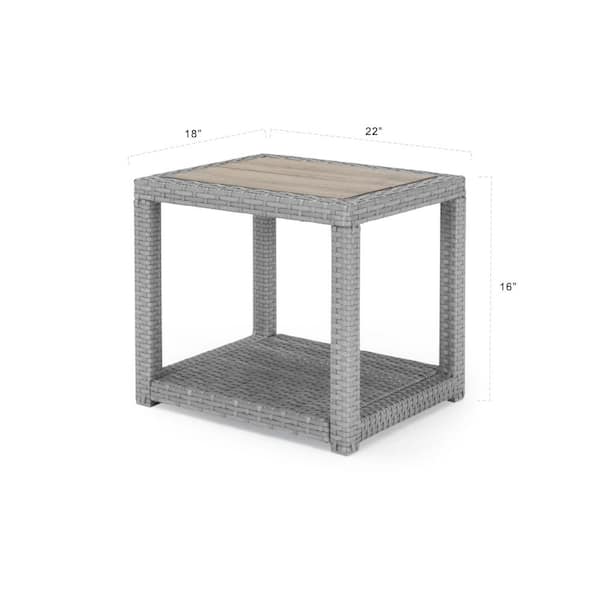 Portofino Comfort 5 Piece Motion Wood Seating Set - Dove Gray