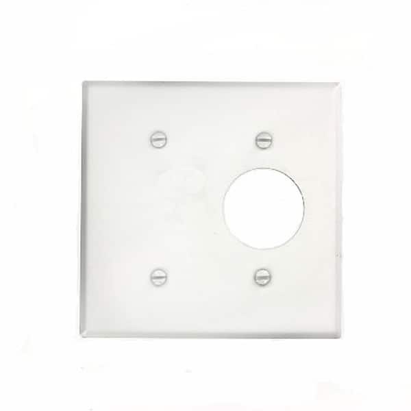 Leviton White 2-Gang 1-Decorator/Rocker/1-Duplex Wall Plate (1-Pack)