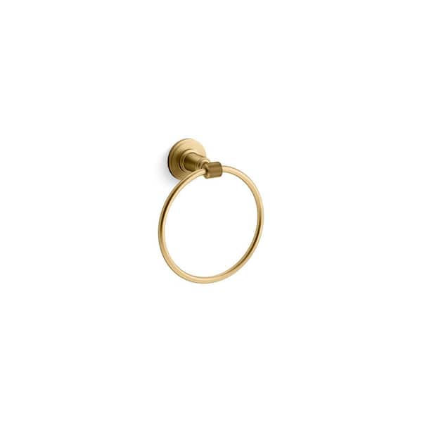 KOHLER Torrington Wall Mounted Towel Ring in Vibrant Brushed Moderne Brass