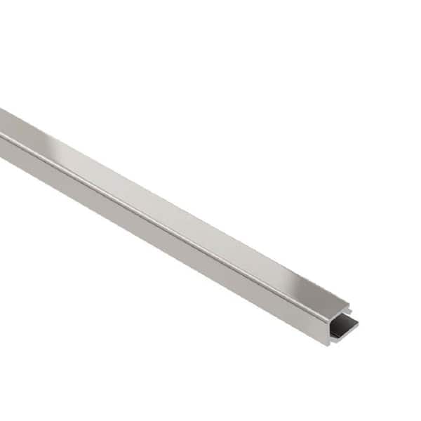 Schluter Quadec-K Satin Nickel Anodized Aluminum 1/2 in. x 8 ft. 2-1/2 in. Metal Square Tile Edging Trim