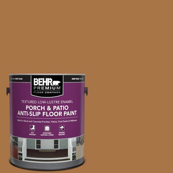 BEHR PREMIUM 1 gal. #SC-134 Curry Textured Low-Lustre Enamel Interior/Exterior Porch and Patio Anti-Slip Floor Paint