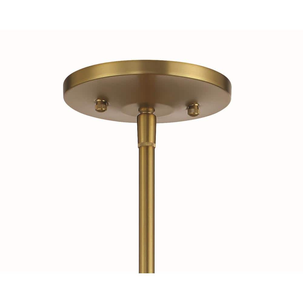 Soft Brass Mini Pendant Light with Natural Rope Shade
