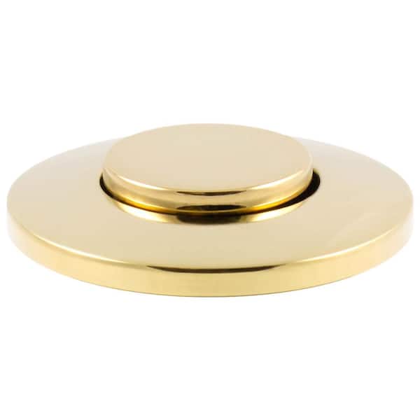 Westbrass Sink Top Waste Disposal Air Switch and Dual Outlet Control Box,  Flush Button, Polished Brass ASB-2B3-01 - The Home Depot