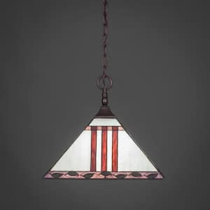 Kingston 100-Watt 1-Light Bronze Bowl Mini Pendant Light with Glass Shade