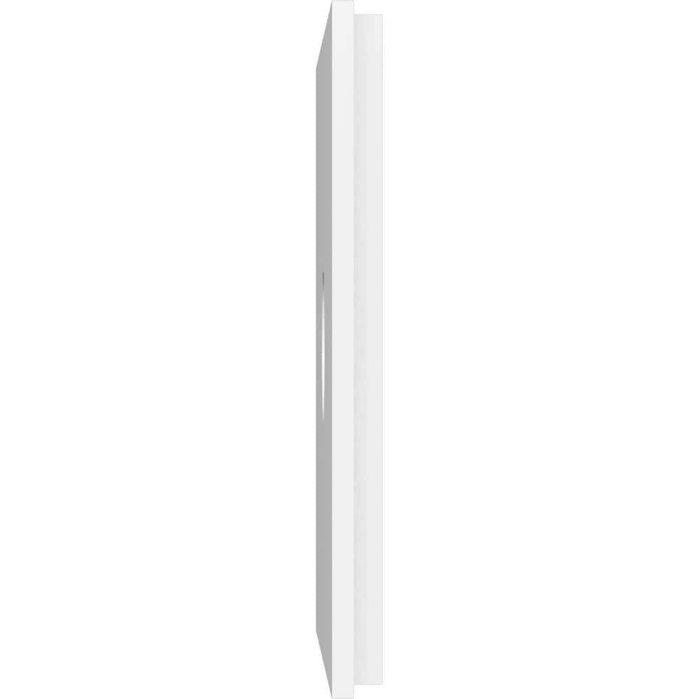 White PVC Contemporary Rectangular Ceiling Medallion, 18" x 12"