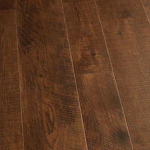 Take Home Sample - Sunset Hickory Water Resistant Distressed Engineered Hardwood Flooring - 7 in. x 7 in.