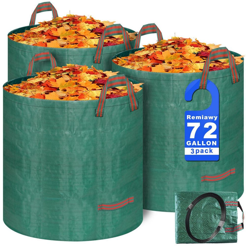 3-Pack 72 Gal. Reusable Yard Waste Bags, Leaf Collecting Tool Bags with Reinforced Handles for Camping / Debris price history on PriceWatchPro