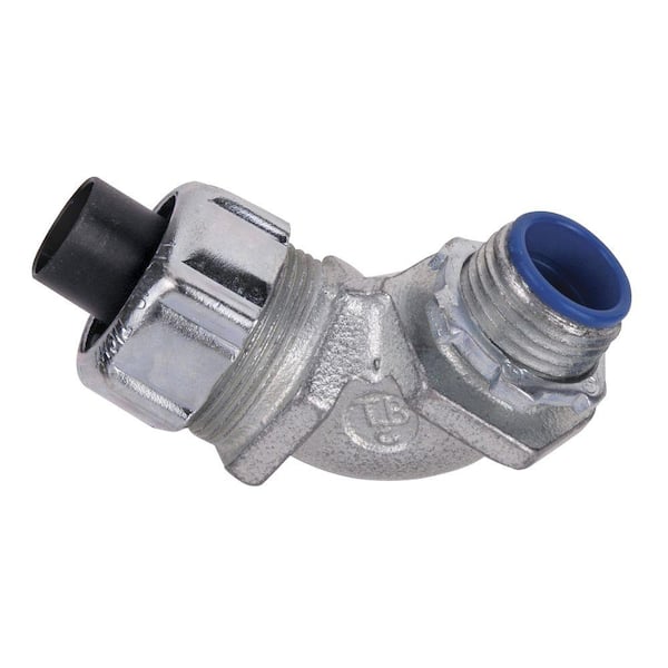 Steel City 3-1/2 in. 90 Degree Insulated Metal Liquidtight Connector