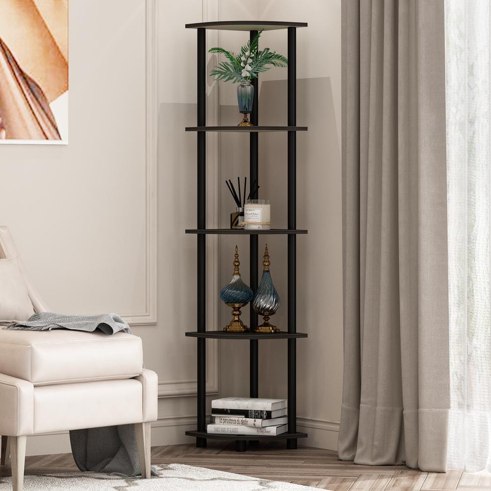 Set of 2 Self Adhesive Corner Storage Shelves in Black │Free U.K Delivery —  House of Home