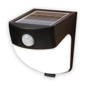 120-Degree Black Motion Activated Sensor Outdoor Solar Powered Wedge Security Light