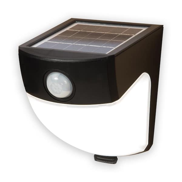 HALO 120-Degree Black Motion Activated Sensor Outdoor Solar Powered ...