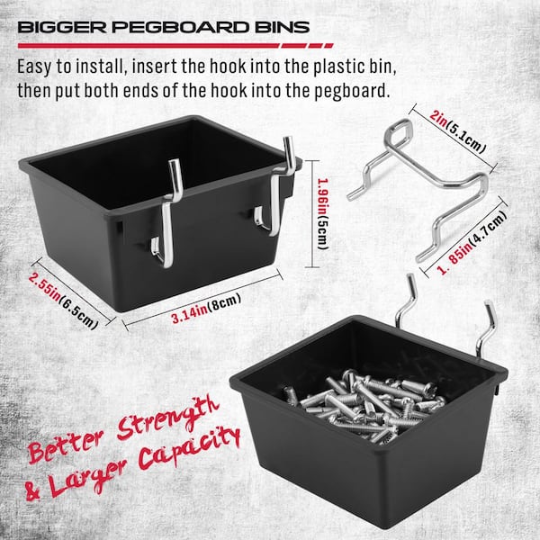 DOITOOL 50 stks Peg Board Rekken Haak Heavy Duty Pegboard Haken Driehoekige Gat Haak Hanger voor Home Shop Supermarkt 15 cm