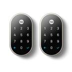 Nest x Yale Lock - Tamper-Proof Smart Deadbolt Lock with Nest Connect 2-Pack - Satin Nickel