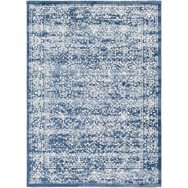 Livabliss Saul Navy 6 ft. 7 in. x 9 ft. Area Rug