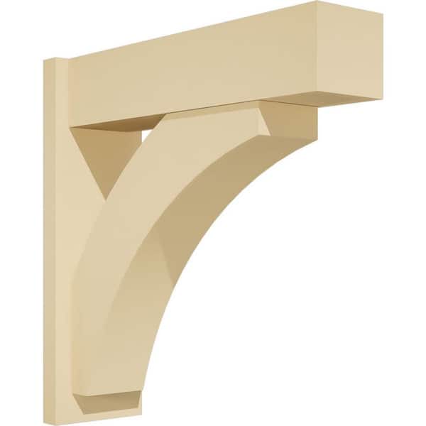 Ekena Millwork Thorton 7 in. W x 24 in. H x 24 in. D Signature Urethane Polyurethane Outlooker with Block Ends