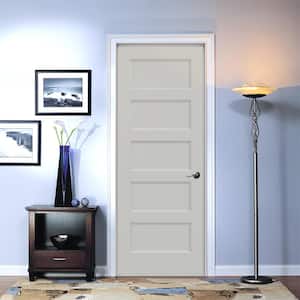 30 in. x 80 in. Conmore Desert Sand Paint Smooth Hollow Core Molded Composite Single Prehung Interior Door