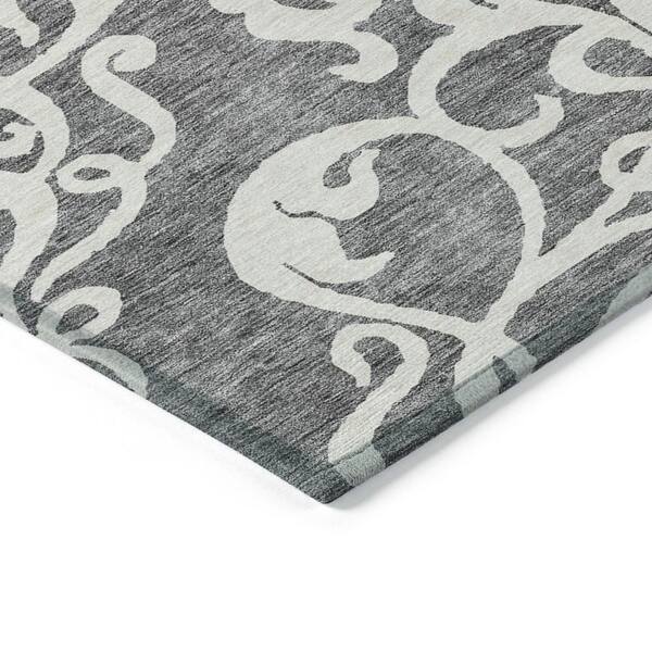 Chantille Machine Washable Indoor/Outdoor Abstract ACN973 Gray 1 ft. 8 in. x 2 ft. 6 in. Area Rug