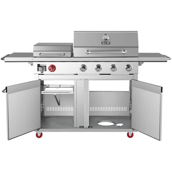 Dyna Glo 4 Burner Propane Gas Grill In, Outdoor Griddle Grill Combo