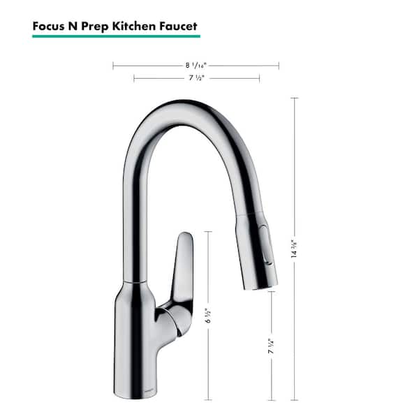 Hansgrohe Focus N Single-Handle Pull Down Sprayer Kitchen Faucet