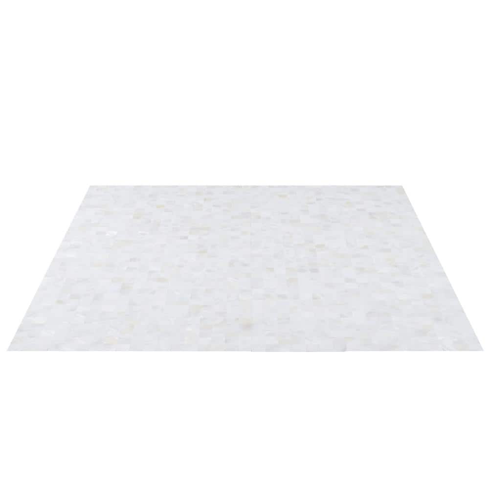 Lokahi 12x12 White Natural Seashell Mosaic Tile