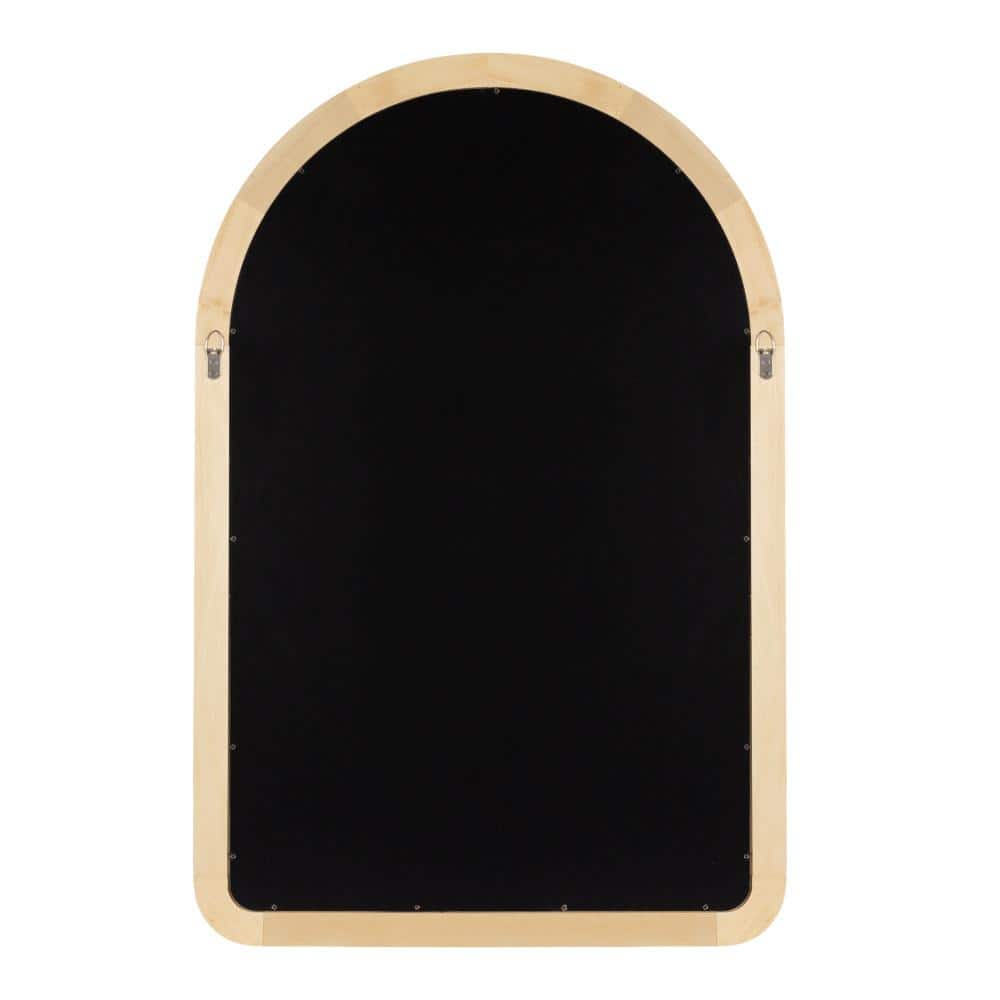 Natural Arched Wooden Wall Mirror 36" x 24"