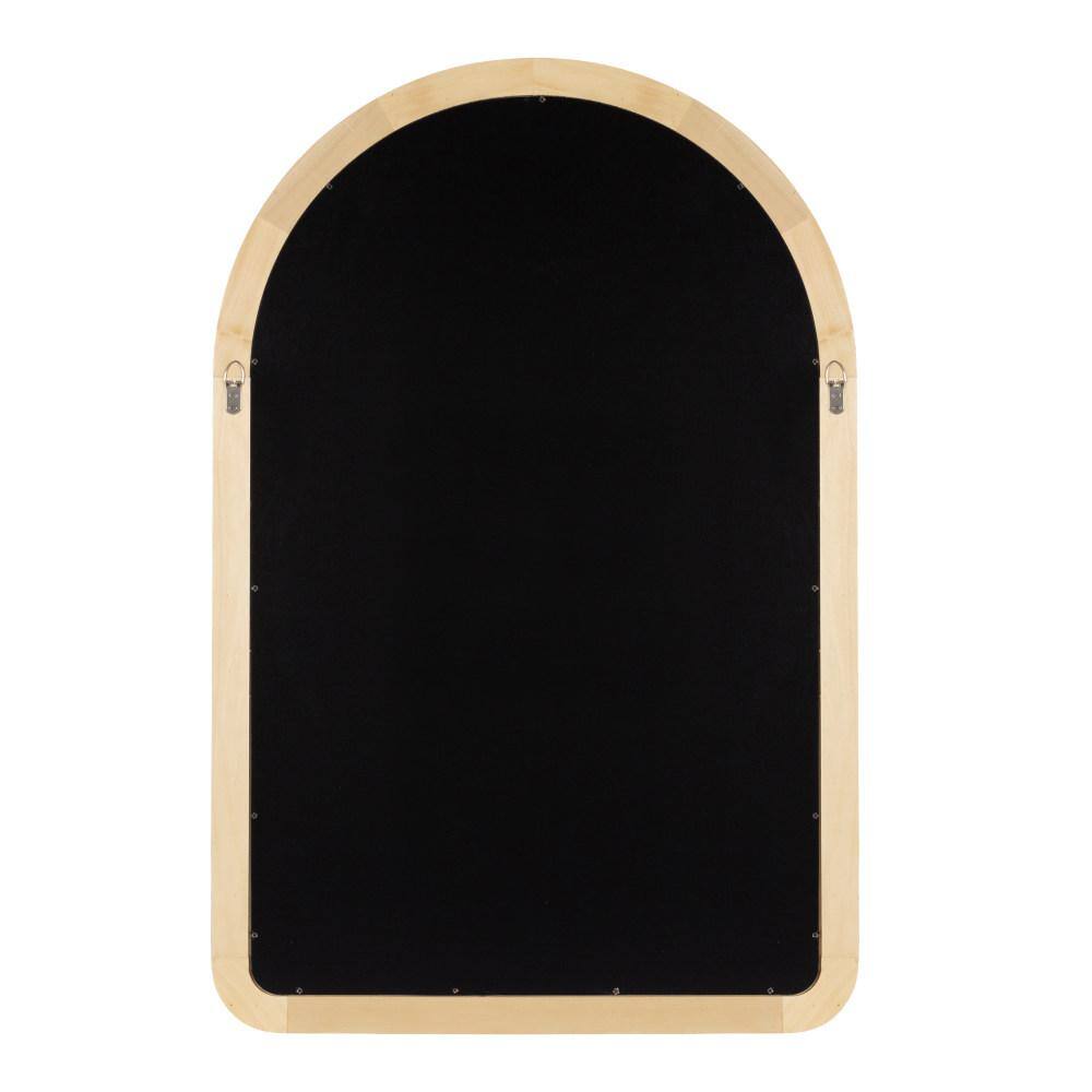 Natural Arched Wooden Wall Mirror 36" x 24"