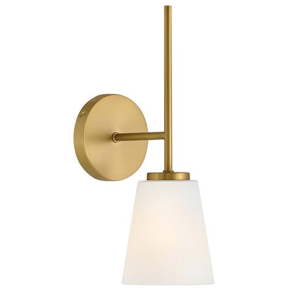 LARK - Bri 5.5 in. 1 Light Lacquered Brass Vanity Light