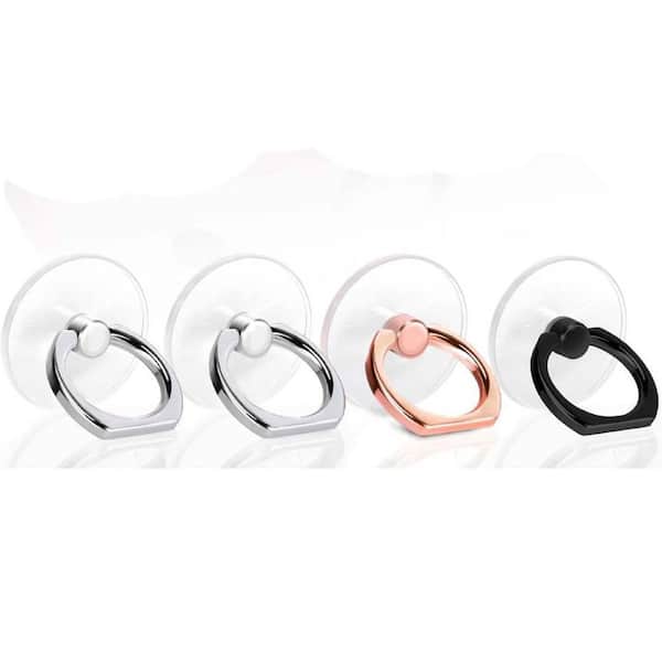 Yichuhaoxi Clear Phone Ring Holder 2-Pack, Transparent Cell Phone Ring Grip 360° Rotation Finger Ring Stand, Phone Kickstand