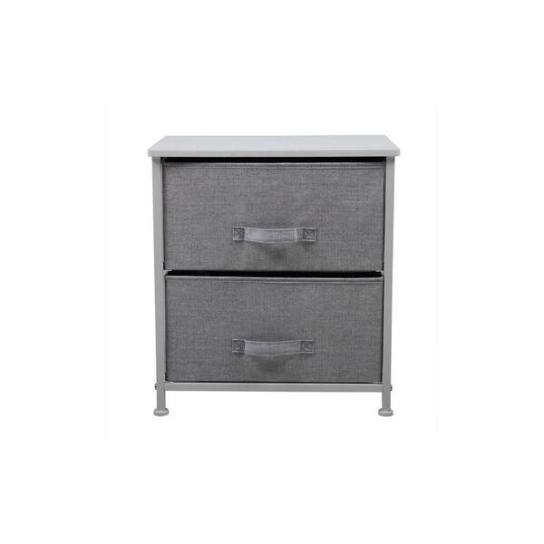 Unbranded 17.72 in. W x 19.69 in. H Gray Pull-Out Non-Woven 2-Drawer Storage
