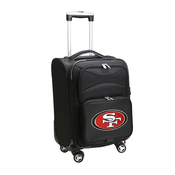 Denco NFL San Francisco 49ers 21 in. Black Carry-On Spinner Softside Suitcase