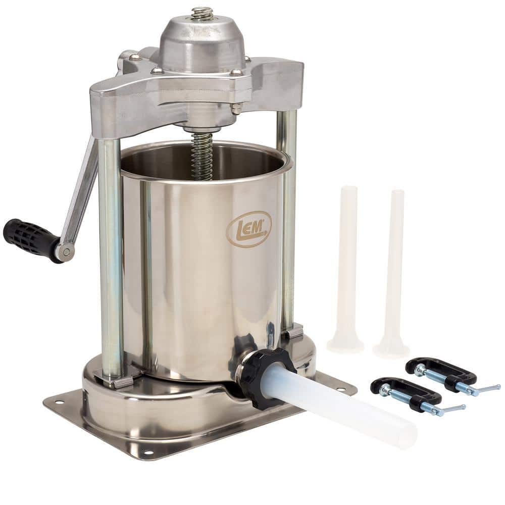 LEM MightyBite 15 lb. Stainless Steel Sausage Stuffer 1607 - The