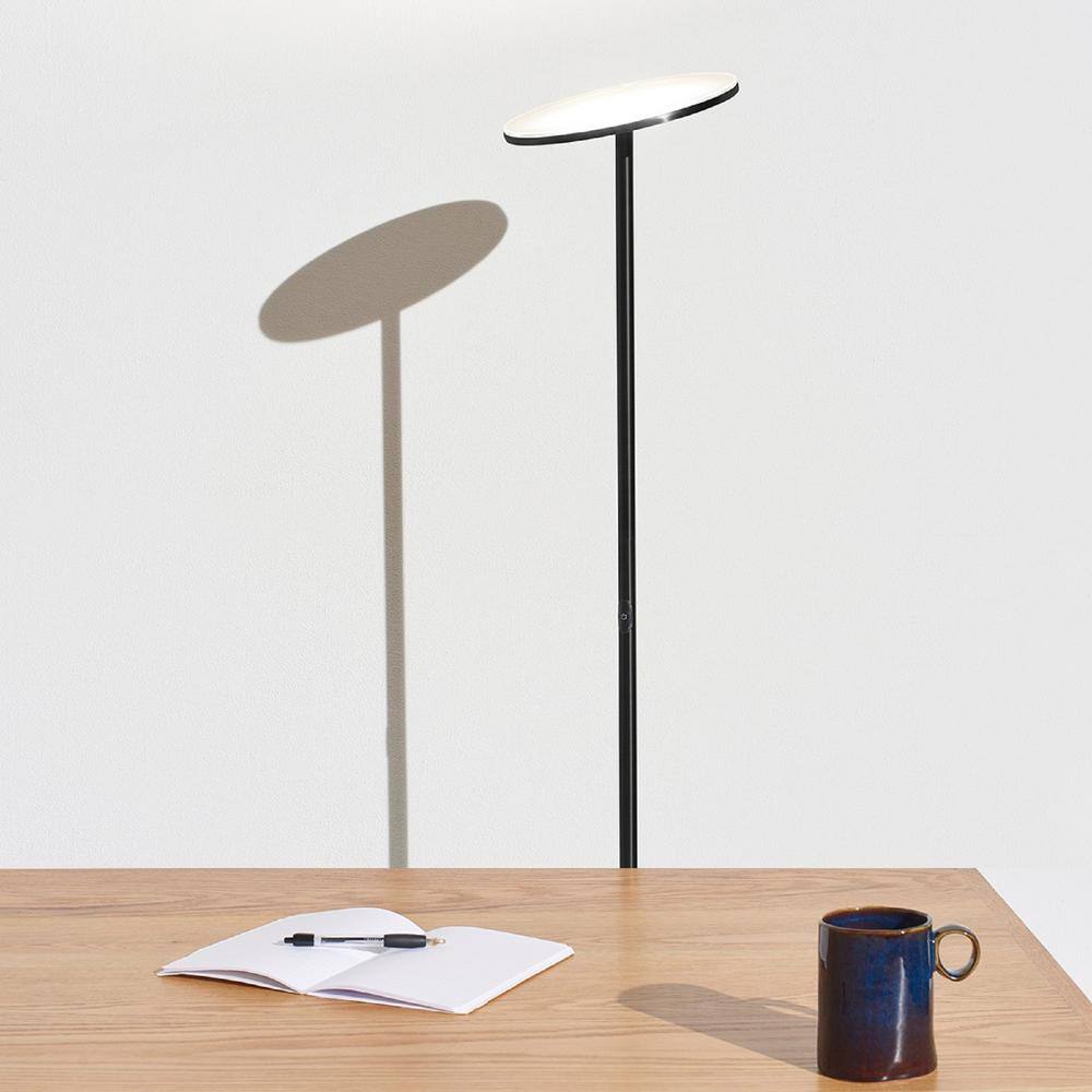 White Adjustable 69" LED Torchiere Floor Lamp with 3-Way Switch
