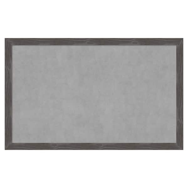 Amanti Art Woodridge Rustic Grey 43 in. x 27 in. Framed Magnetic Board