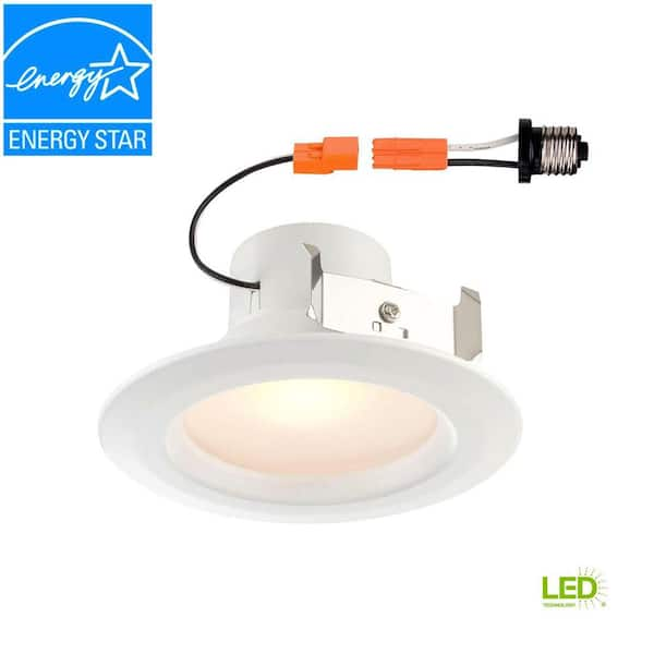 EnviroLite Standard Retrofit 4 in. White Recessed Trim Soft Light