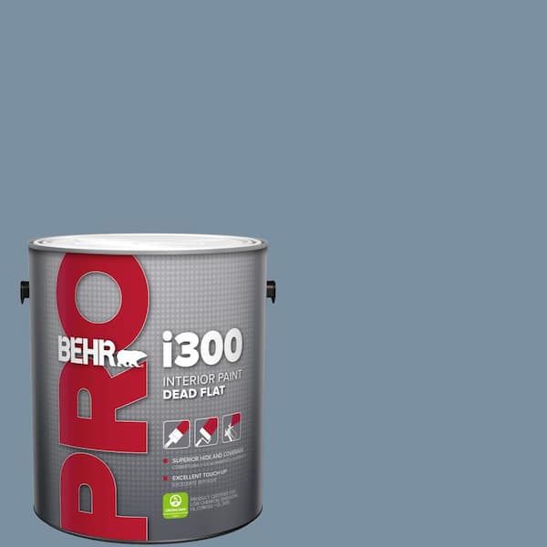 1 gal. #S510-4 Jean Jacket Blue Dead Flat Interior Paint