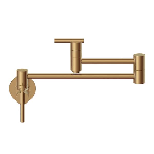 Parma 1-Handle with 2.2 GPM Wall Mount Pot Filler in Brushed Bronze
