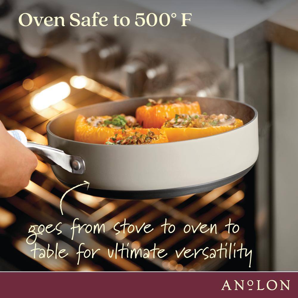 Silver 10-Piece Nonstick Aluminum Cookware Set with Glass Lids